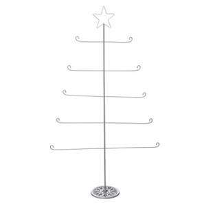 Transpac Metal 54 in. Silver Christmas Display Tree with Star - 1 of 2