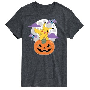 Men's - Pokémon - Pikachu Pumpkin With Moon Short Sleeve Graphic T-Shirt - 1 of 4