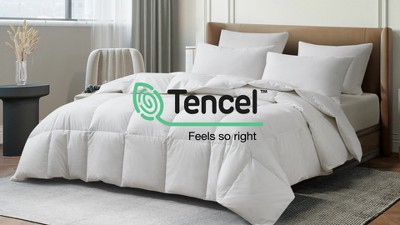 Full/Queen White Cotton Goose Down Bedspread