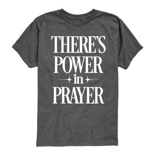Boys' - Instant Message - Theres Power In Prayer Short Sleeve Graphic T-Shirt - 1 of 4
