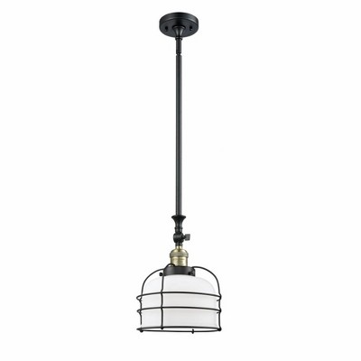 Bell Cage - 1 Light Mini Pendant In Traditional Style-13 Inches Tall and 9 Inches Wide