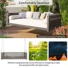 Twin Size Outdoor Acacia Wood Porch Swing Daybed with Ropes, Hanging Swing for Patio, Garden, or Backyard - 3 of 4
