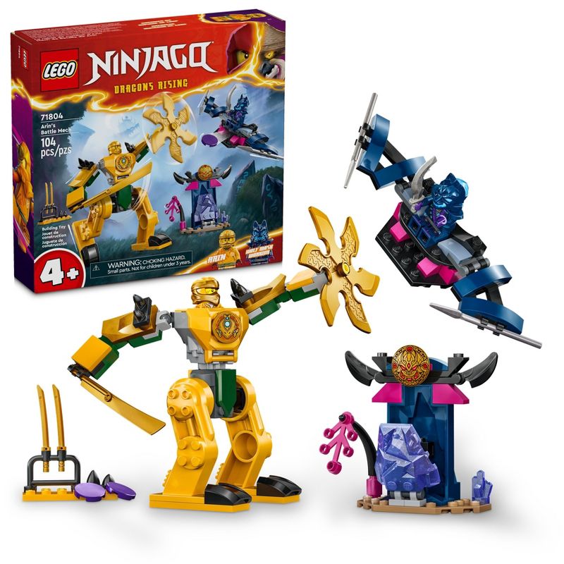 LEGO NINJAGO Arin&#39;s Battle Mech Ninja Toy Set 71804, 1 of 8