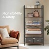 5-Tier Tall Bookshelf, Bookcase with Steel Frame, Book Shelf for Living Room, Home Office, Study, 11.8 x 31.5 x 60.6 Inches, Industrial Style - 3 of 4