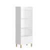 Ruvalino Decorative Bookshelf 4 Tier Kids Bookcase with Compartments for Playroom Nursery Kid Room, White, 18.5"*11.81"*51.18" - 2 of 4