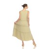Women's Scoop Neck Tiered Midi Dress - White Mark - 3 of 4