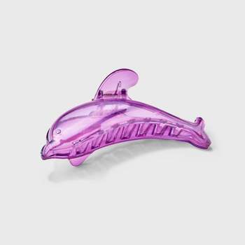 Translucent Dolphin Claw Hair Clip - Wild Fable™ Purple