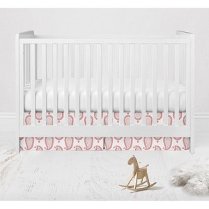 Bacati - Sophia Paisley Aqua/Coral Paisley Crib/Toddler Bed Skirt - 1 of 3