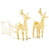 Aghana Digitals 51.2" Acrylic Reindeer & Sleigh Christmas Decor with 160 LED Lights, 8 Modes, - 3 of 4
