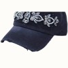Women's Wo's Bejeweled Bling Glitz Distressed Cap - Olive & Pique - 2 of 3