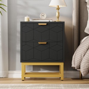 2 Drawer Dresser, Small Dresser＆Chest of Drawers, Table for Bedroom, Living Room, - 1 of 4