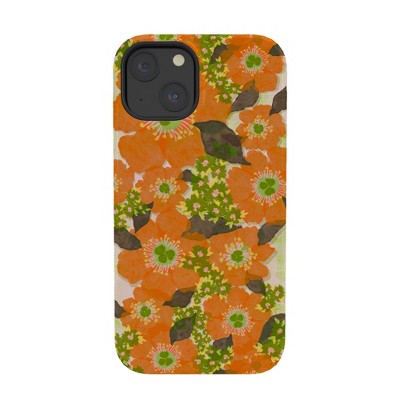 Sewzinski Retro Orange Flowers Tough iPhone 14 Case - Society6