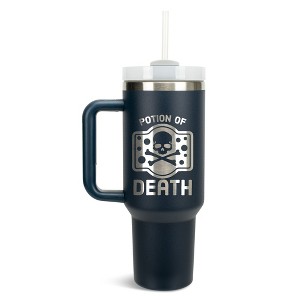 100 North Potion Of Death Video Gamer Wrap-Around 40 Oz. Stainless Steel Water Bottle Coffee Mug, Spill & Leak Resistant, Travel Tumbler with Handle, - 1 of 4