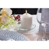 Juvale 12-Pack Round Glass Pillar Candle Holders Wedding, Spa, Home, Party, Clear, 4" - 2 of 4
