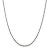 Black Bow Jewelry 2.25mm Rhodium Plated Sterling Silver Diamond Cut Rope Necklace - 4 of 4
