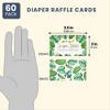 Blue Panda 60 Counts Baby Shower Diaper Raffle Tickets, Lottery Invitation Insert Cards Baby Shower Game Supplies for Boys or Girls, Jungle Safari - 2 of 4