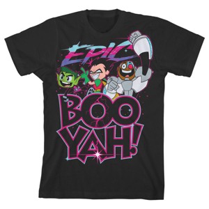 Teen Titans Go Epic Boo Yah Black T-shirt Toddler Boy to Youth Boy - 1 of 4