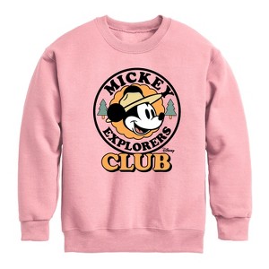 Boys' - Disney - Little Explorers Club Graphic Long Sleeve Fleece Sweatshirt - 1 of 4