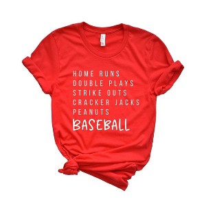 Simply Sage Market Women's Baseball Words Short Sleeve Graphic Tee - 1 of 4