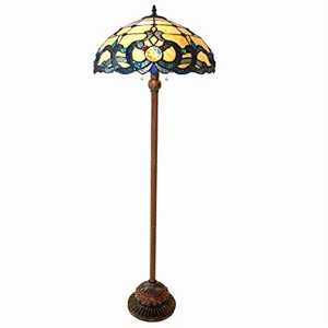 HomeStock Doutzen Tiffany-Style 2 Light Victorian Floor Lamp 18" Shade - 1 of 4