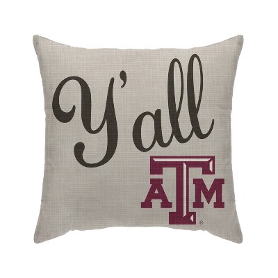 NCAA Texas A&M Aggies Y'all Decorative Throw Pillow