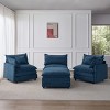 GDFStudio Kingsley Modern 3-Seat Chenille Upholstered L-Shape Modular Sectional Sofa - 3 of 4