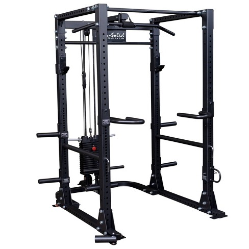 Body solid Gpr400 Power Rack With Gla400 Lat Pulldown Bar Attachment Target