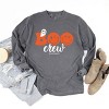 S.W.Smiley Boo Crew - Women's Garment Dyed Long Sleeve Graphic T-Shirt - 3 of 4