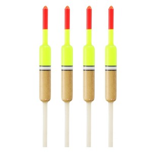 Unique Bargains High Sensitivity Plastics Fishing Float Rigs with Buoyant Balsa Wood Body 4 Pcs - 1 of 4