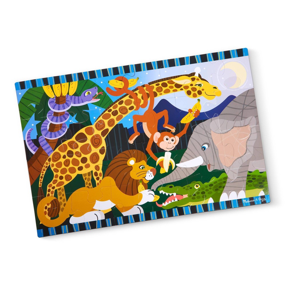 Melissa And Doug Safari Social Jumbo Floor Puzzle 24pc