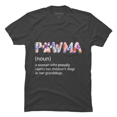 Men's Design By Humans Grandmother Loves Grandogs Pawma By littlesenh1 T-Shirt