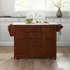 Eleanor Granite Top Kitchen Island Mahogany - Crosley: 2 Cabinets, Spice Rack, Paper Towel Holder - 4 of 4