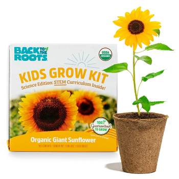 Back to the Roots Kids Grow Kit Science Edition Organic Giant Sunflower