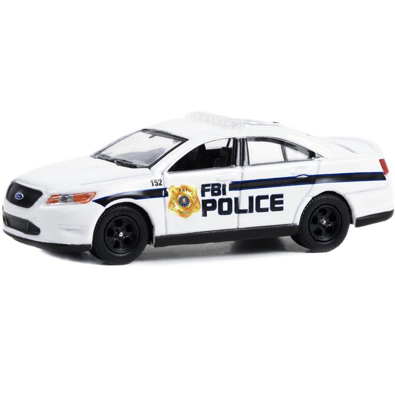 2013 Ford Police Interceptor White "FBI Police" "Hot Pursuit" Special Edition 1/64 Diecast Model Car by Greenlight, 2 of 4