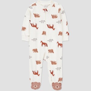 Carter's Just One You® Baby Wilderness Animals Sleep N' Play - Cream - 1 of 4