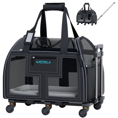 Katziela Airline Compliant Wheeled Pet Carrier With Top Loader