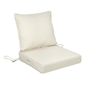 Aoodor Outdoor Deep Seat Cushion Set, Waterproof Patio Furniture Cushions with Adjustable Straps & Removable Cover - 1 of 4