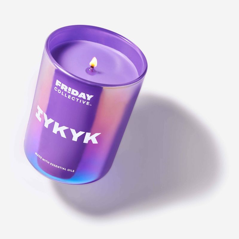 8oz 1-Wick Glass IYKYK Candle Purple - Friday Collective, 3 of 7
