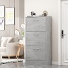 Famapy 3-Tiers Entryway Shoe Cabinet With Flipped Drawers - 3 of 4