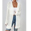 BLUEMING Womens Long Sleeve Lightweight Open Front V-Neck Casual Cardigan Sweaters Outerwear - 2 of 4