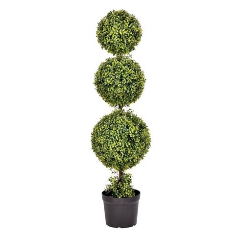 Artificial Boxwood Triple Ball With Pot (uv) (4') - Vickerman: Uv ...