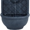 Sunnydaze 26"H Solar Polystone Messina Outdoor Wall-Mount Water Fountain - 2 of 4