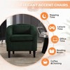 HOMEFUN Modern Corduroy Upholstered Accent Chair with Wooden Legs - 3 of 4