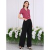 INSPIRE CHIC Women's Short Sleeve V Neck Button Down Wave Trim Summer Knit Cropped Cardigan - 3 of 4