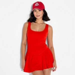 Women's Game Day Lace Drop Waist Mini Skater Dress - Wild Fable™ - 1 of 3