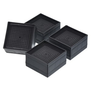 Unique Bargains Square Adjustable Non-Slip Couch Bed Furniture 1300 Lbs Risers - 1 of 4