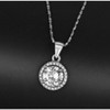Jenny Necklace for Women Halo Round Pendant Cubic Zirconia Ginger Lyne Collection - 3 of 4