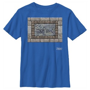Boy's Nintendo Legend of Zelda Link's Awakening Whale Stone Tablet T-Shirt - 1 of 4