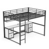 Loft Bed With Desk, Loft Bed Frame With Storage Drawers, Cabinets, Bedside Tray, Charging Station, USB And Socket For Bedroom - 3 of 4