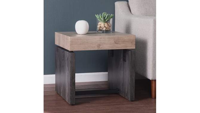 Measmor End Table Natural/Black - Aiden Lane, 2 of 10, play video